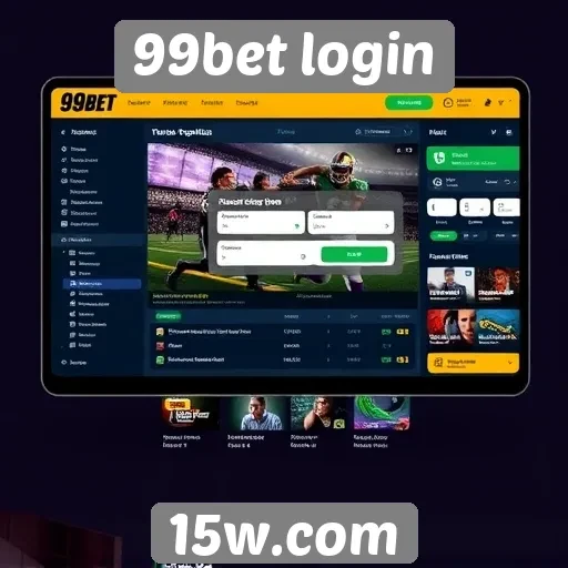 Análise da interface do usuário no 99bet login